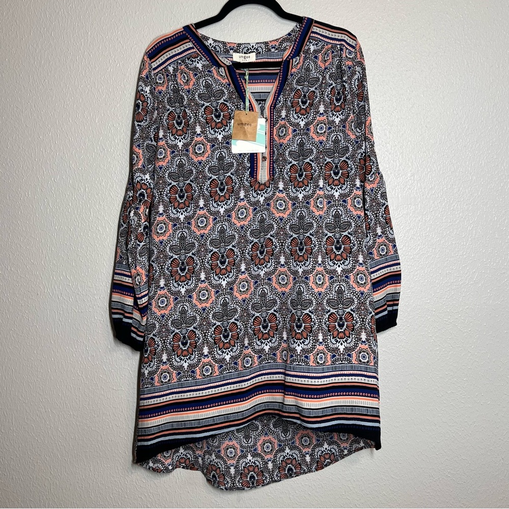 Umgee Multicolor Patterned Mini Dress - Picture 14 of 14